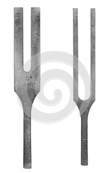 Isolated old tuning forks