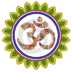 Isolated om sanskrit symbol