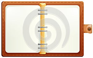 A isolated open notebook