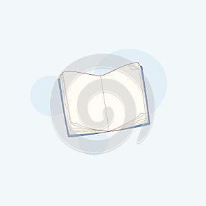 isolated open notebook symbol