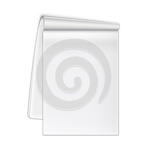 Isolated Open Notebook On White.