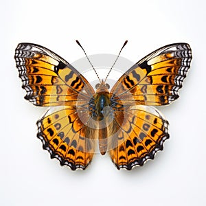Isolated Orange And Black Butterfly Aerial View With Mythological References
