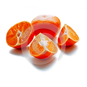 isolated oranges on white background