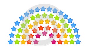 Isolated origami rainbow