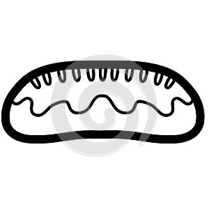 Isolated bread outline