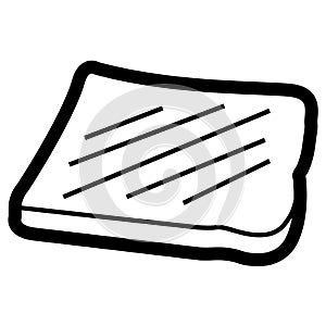 Isolated bread outline