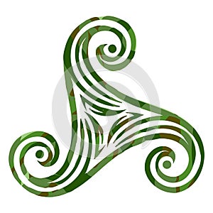 Isolated pagan celtic symbol triskele