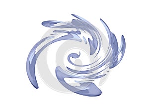 Isolated Paint Swirl In Blue