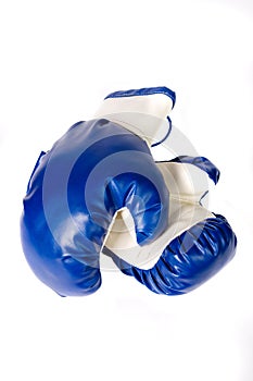 Isolated pair of boxing gloves