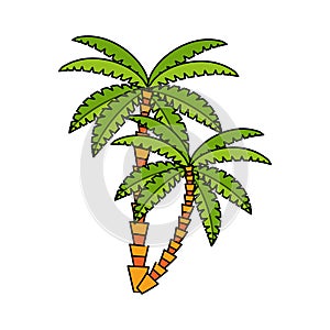 Isolated palm tree design