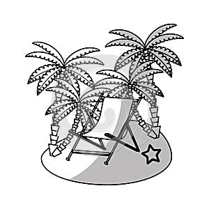 Isolated palm tree design