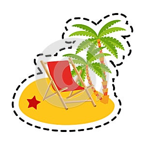 Isolated palm tree design