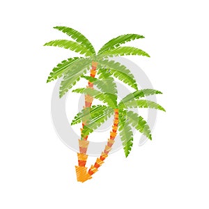 Isolated palm tree design