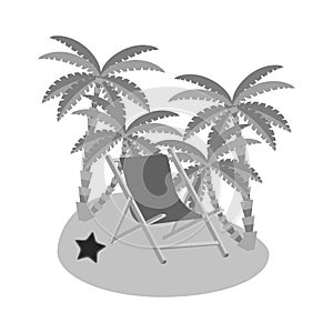 Isolated palm tree design