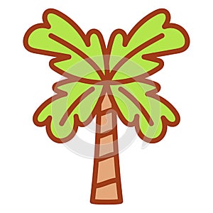 Isolated palm tree icon