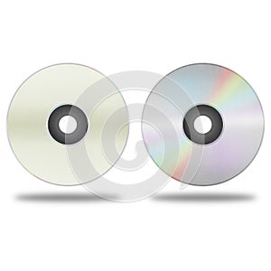 Isolated paper cut of disc cd, dvd, blue-ray disk is record data