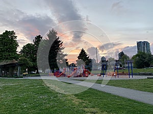 Isolated park in Burnaby BC during covid 19, Ernie Winch Park photo
