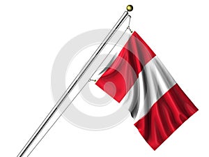 Isolated Peruvian Flag