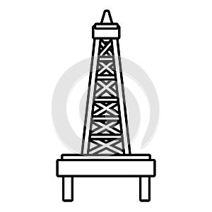 Isolated petro tower, vector graphic