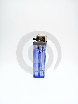 Isolated photo concept of blue lighter.