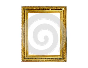 Isolated Photo Frame, Golden Antique Photo Frame