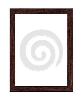 Isolated Photo Frame, Wooden Antique Photo Frame