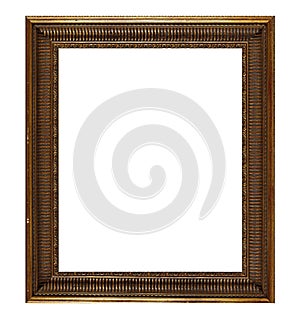 Isolated Photo Frame, Wooden Antique Photo Frame