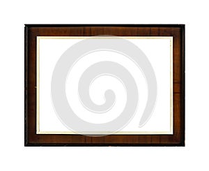 Isolated Photo Frame, Wooden Antique Photo Frame