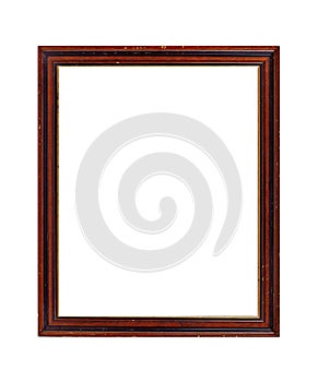 Isolated Photo Frame, Wooden Antique Photo Frame