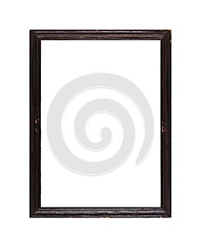 Isolated Photo Frame, Wooden Antique Photo Frame