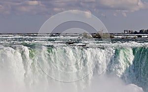 Isolated photo of a powerful Niagara waterfall