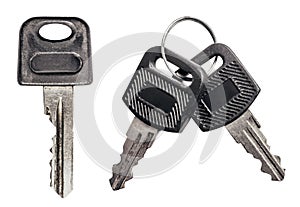 Isolated photo of rusty keys