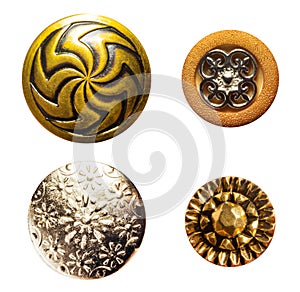 Isolated photo of various clothing buttons