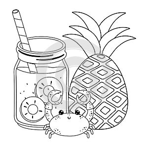 Isolated pineapple juice design vector illustration