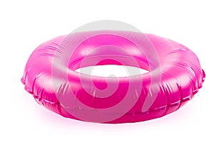 Isolated pink inflatable round