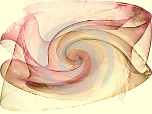 Isolated Pink Silk Scarf Swirl