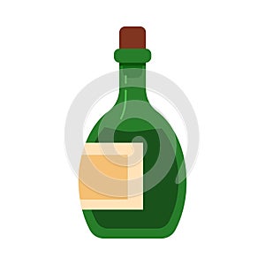 Isolated Pirate Rum Bottle Vector Icon
