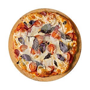 Isolated pizza on white background