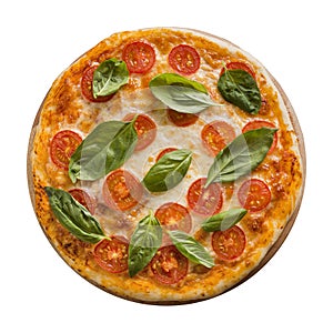 Isolated pizza on white background