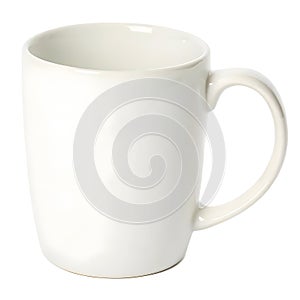 Isolated plain white mug isolated on white background