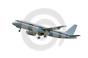 Isolated Plane on takeoff photo