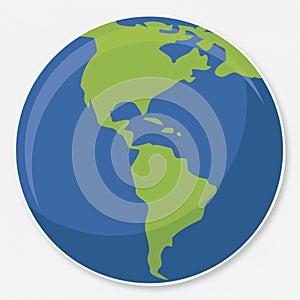 Isolated planet earth icon illustration