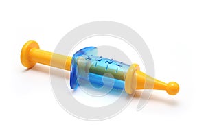 Isolated Plastic Toy Syringe