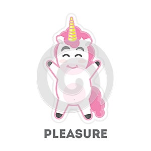 Isolated pleasured unicorn.