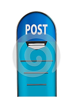 Isolated post letter mailbox.