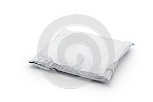 Isolated Postal Package from shopping online, is delivered to the buyer. It`s shot in the studio light in front of white