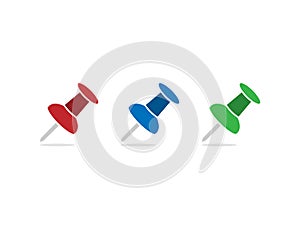 Isolated pushpin icon