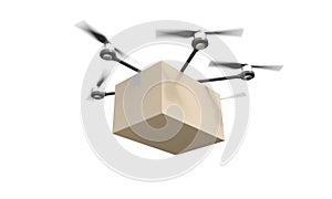 Isolated quadrocopter with cargo