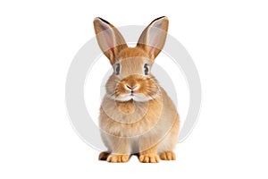 Isolated Rabbit on Transparent Background, Generative Ai