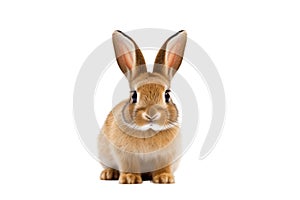 Isolated Rabbit on Transparent Background, Generative Ai